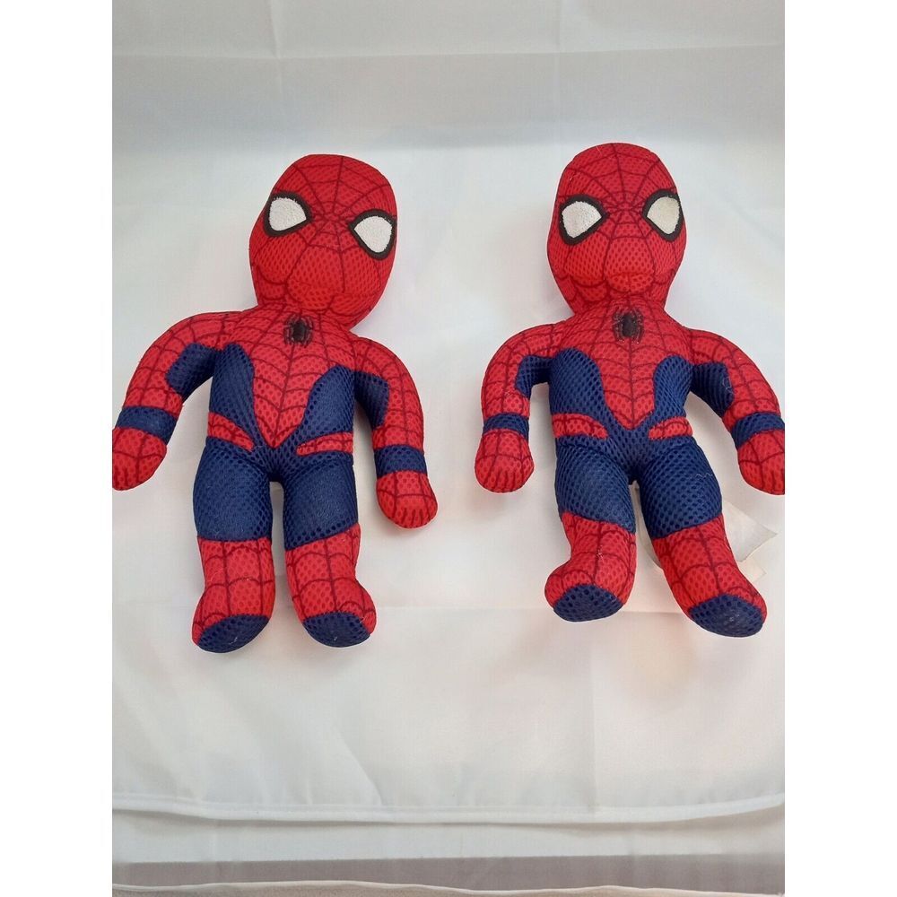 Marvel Spiderman Bath Scrubby Stuffed Plush Superhero Toy 12" Washable- (2)🕷️🕸